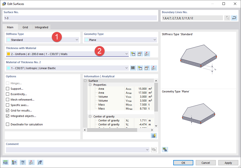 定义壁面的刚度和厚度类型