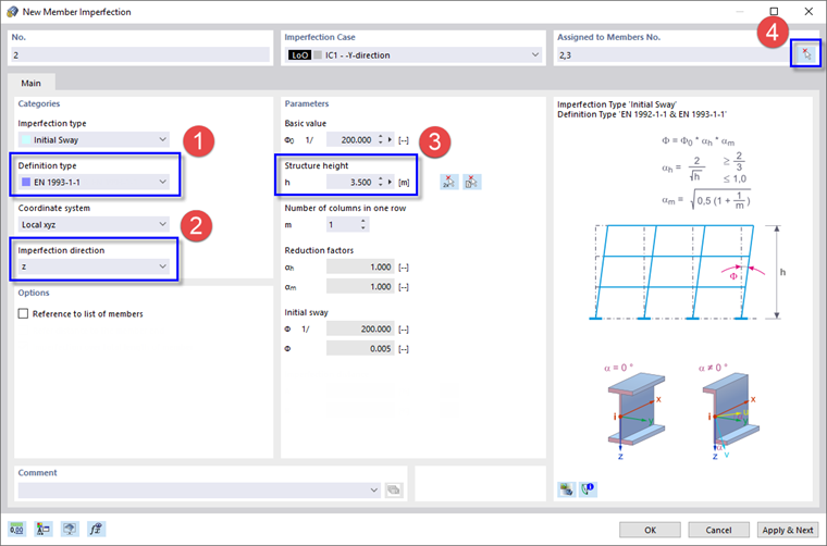 定义钢柱的摇摆缺陷