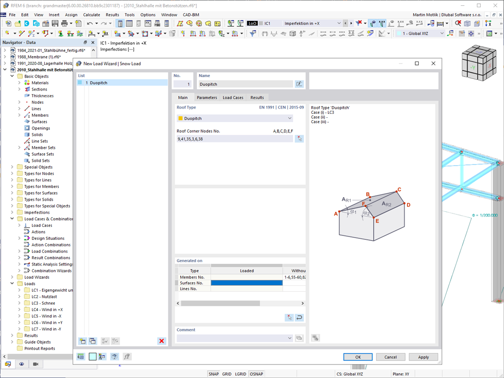 功能特征002012 | 生成雪荷载