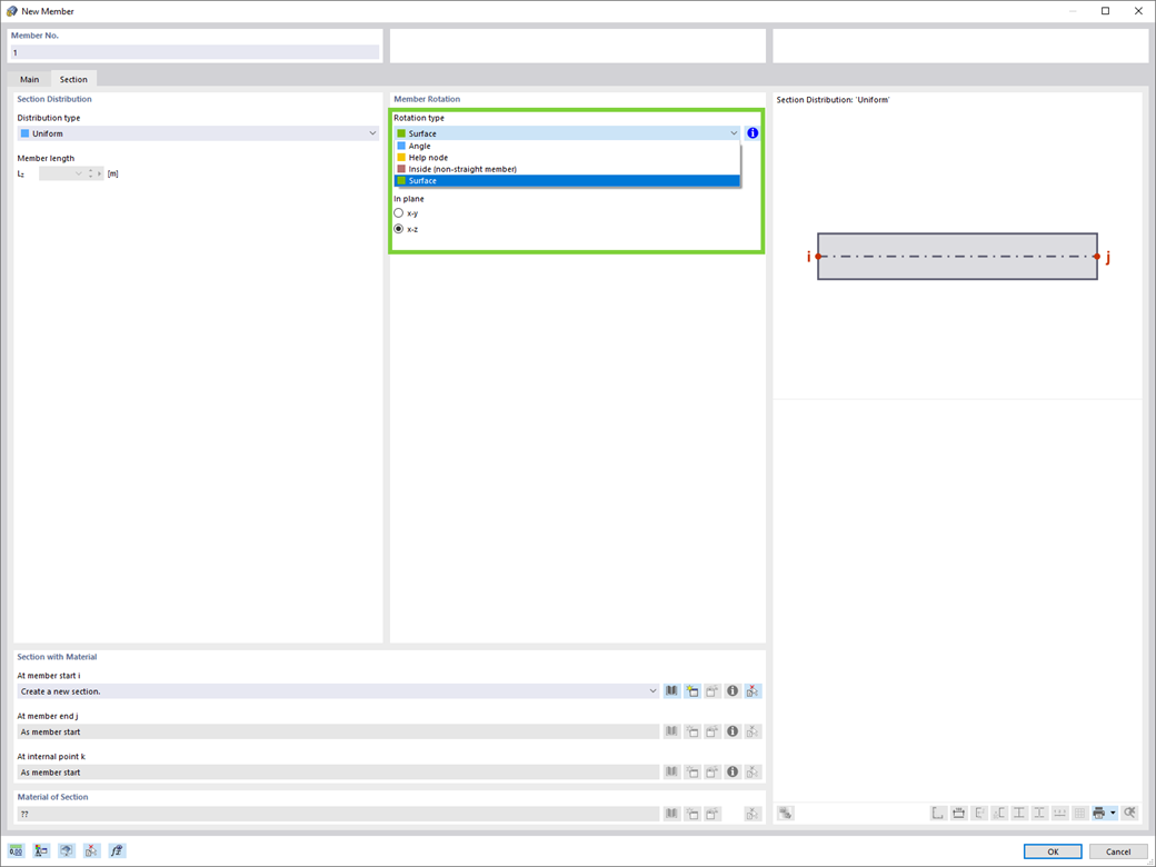 杆件向面局部坐标轴方向旋转