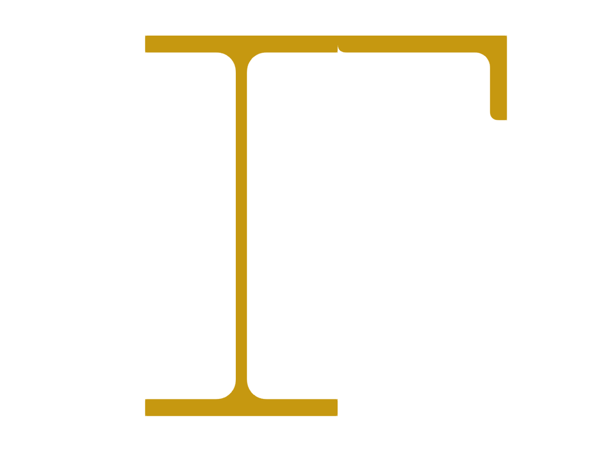 图中展示了一个用于建筑的复合铝边缘截面型材的详细视图。