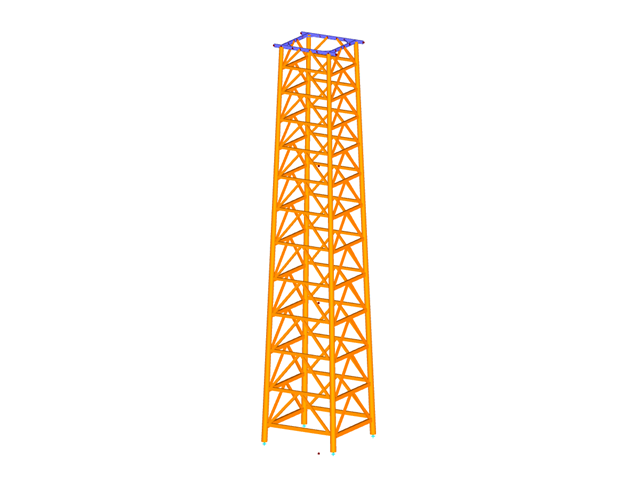 RFEM中的塔架模型（©ingwh）