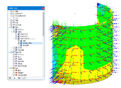显示面的有限元网格的局部坐标系