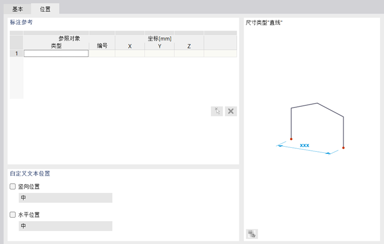 选择尺寸标注的位置
