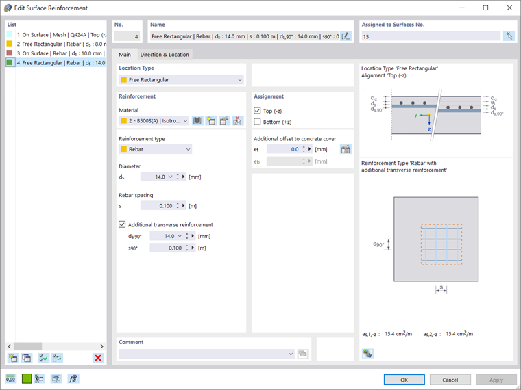 定义附加纵向钢筋