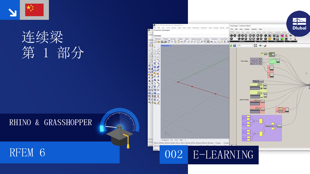 本教程介绍了使用 Rhino-Grasshopper 在 RFEM 6 中模拟连续梁的初始步骤。