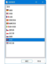 选择打印报告的语言