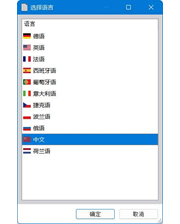 选择打印报告的语言
