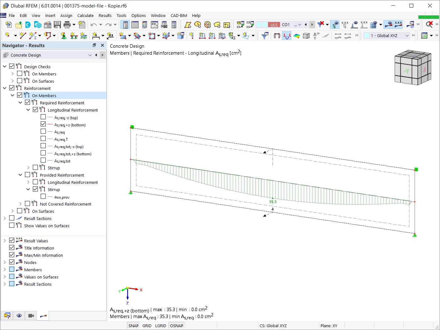 结果梁上的结果