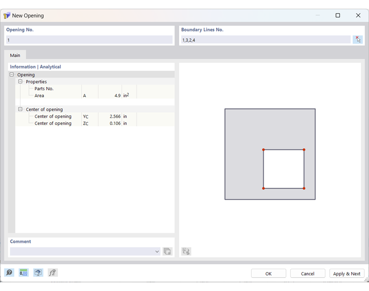 “新建开洞”对话框