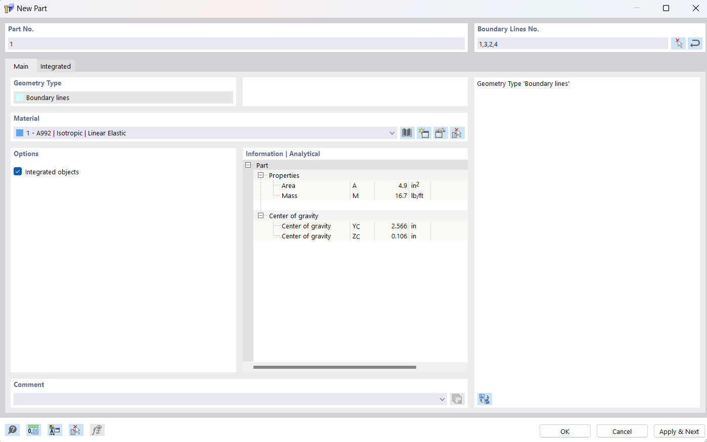 “新建部件”对话框