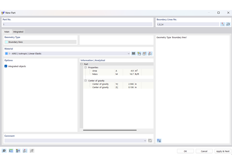 “新建部件”对话框
