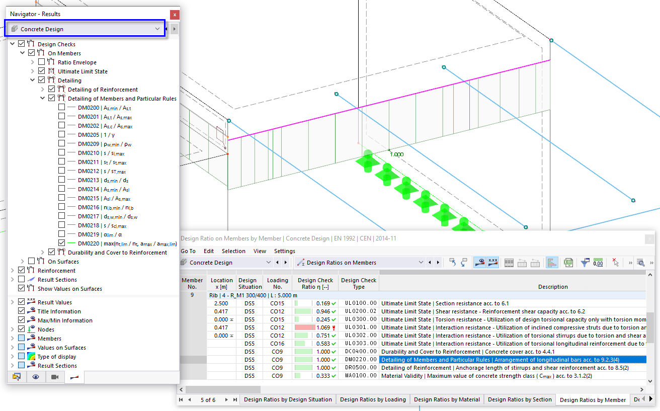 调整后肋梁配筋的详细说明