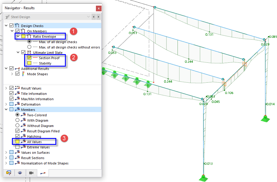 截面验算的结果