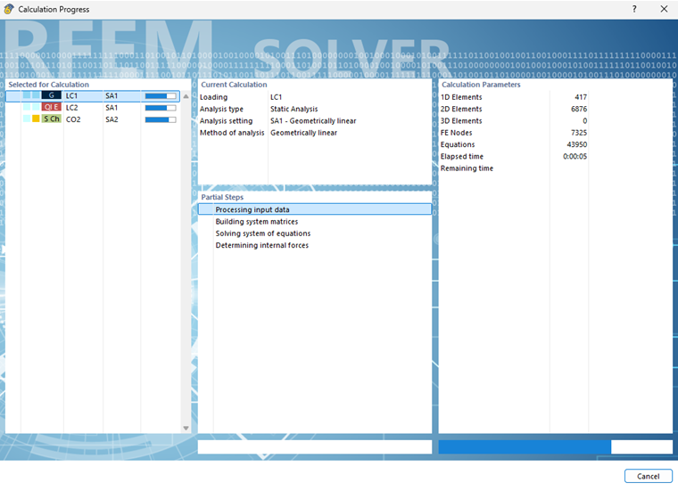 应力-应变计算进度