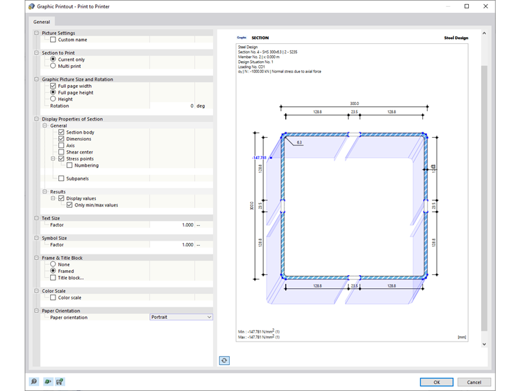截面结果历史记录 - 图形打印