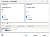 自动重新编号对象