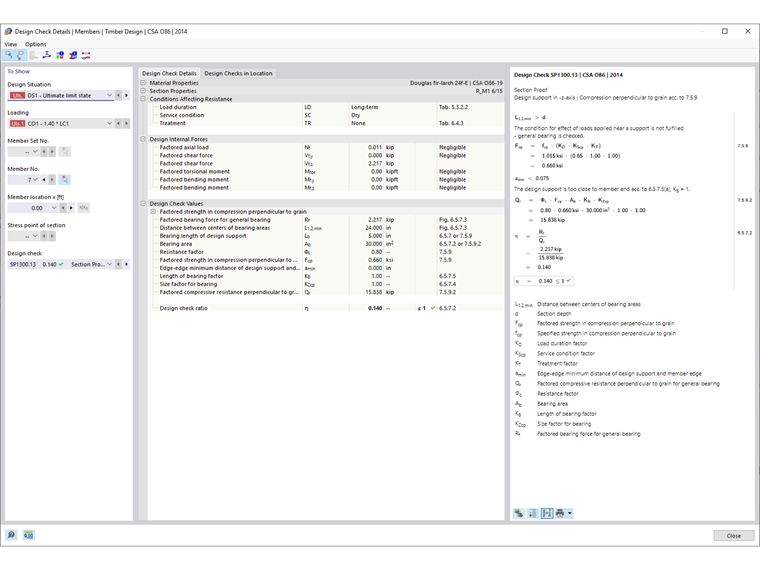 木结构设计验算横纹受压 | CSA O86
