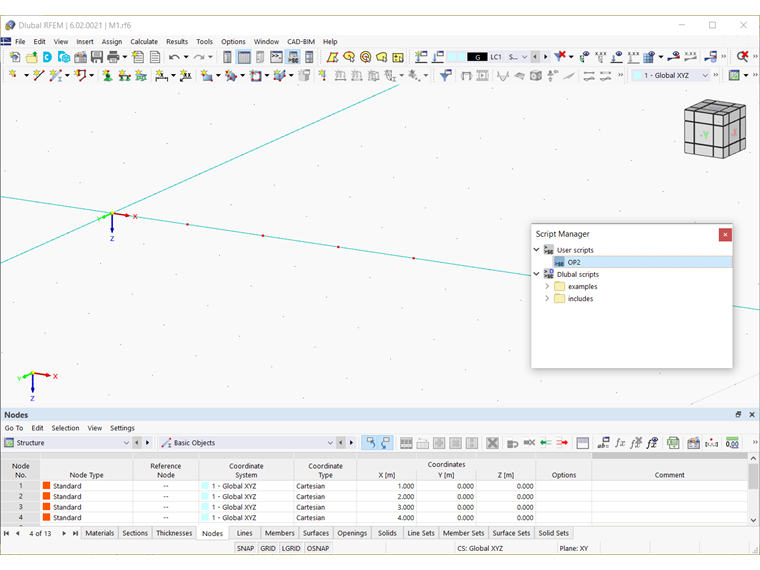 RFEM 6工作窗口中的单元