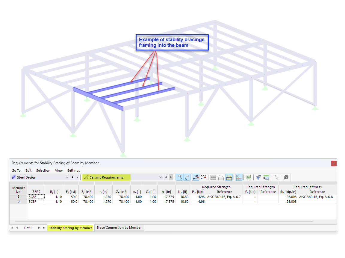 知识库 001775 | AISC 341-16 RFEM 6 中的支撑框架设计