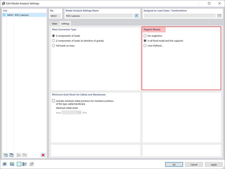 忽略质量的选项