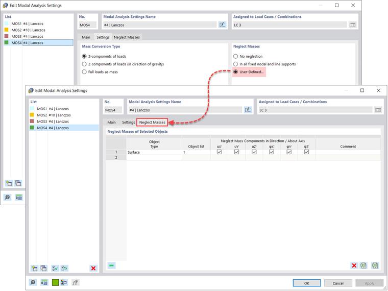 用户自定义质量忽略