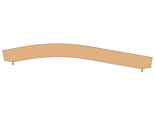 模型 ID 577 | GLB0409 | 层板胶合木梁 | 弯曲 | 恒定高度 | 不均匀 | 变截面悬臂梁