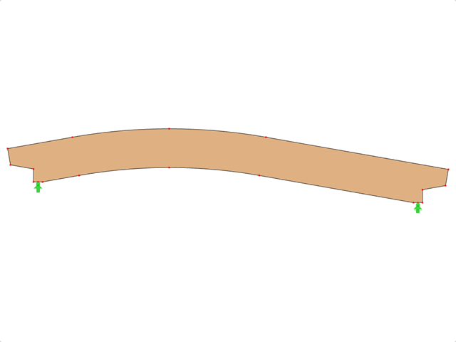 模型 ID 579 | GLB0410 | 层板胶合木梁 | 弯曲 | 恒定高度 | 不均匀 | 偏移变截面悬臂
