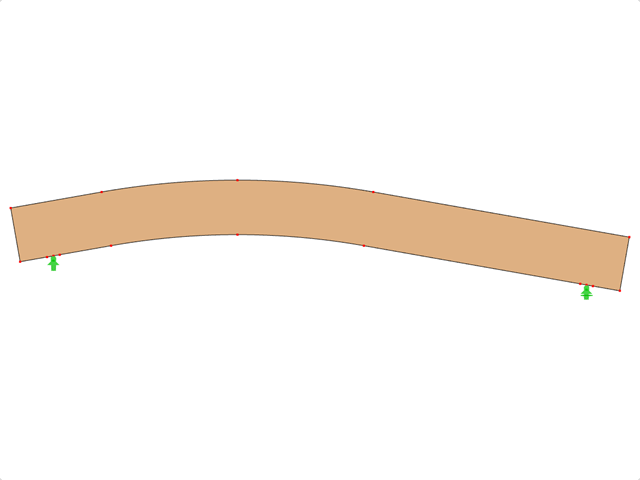 模型 ID 581 | GLB0408 | 层板胶合木梁 | 弯曲 | 恒定高度 | 不均匀 | 平行悬臂梁