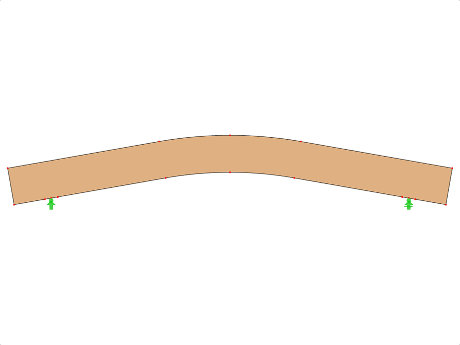模型 ID 583 | GLB0403 | 层板胶合木梁 | 弯曲 | 恒定高度 | 对称 | 平行悬臂梁
