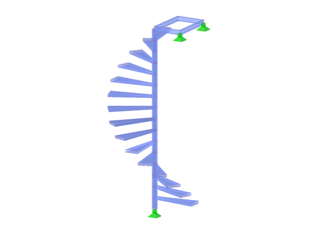 模型 ID 3045 | STS025-a | 楼梯 | 螺旋形 | 右上