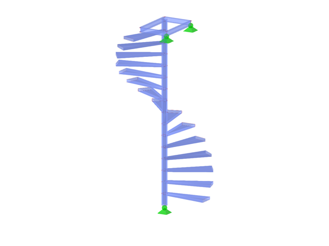 模型 ID 3095 | STS025-b | 楼梯 | 螺旋形 | 左上-左