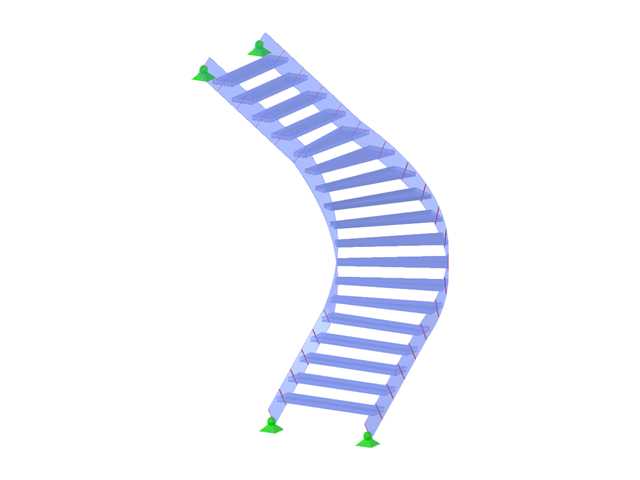模型 ID 3108 | STS030-b | 楼梯 | 四分之一圆 | 左上-左