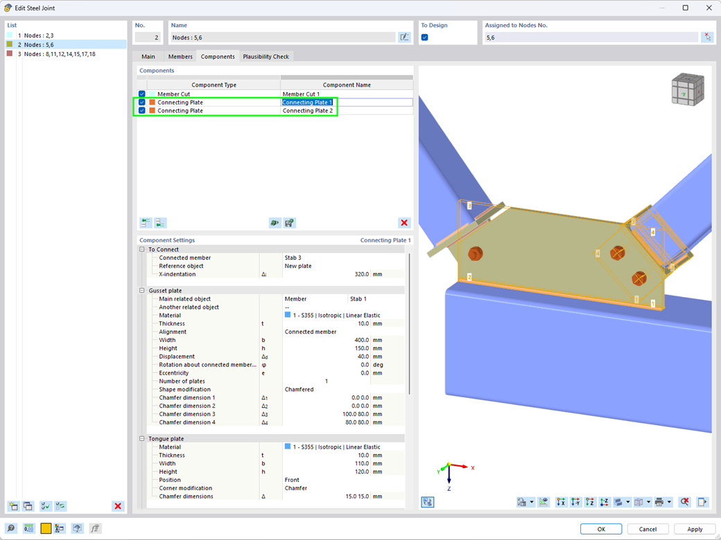 特征 002561 | 连接板组件