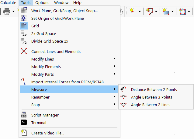 “测量”菜单功能