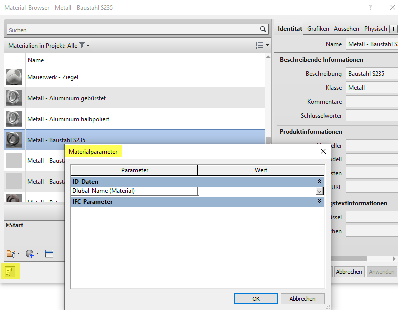 Dlubal 名称(材料)