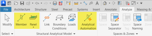 在 Revit 中生成分析模型