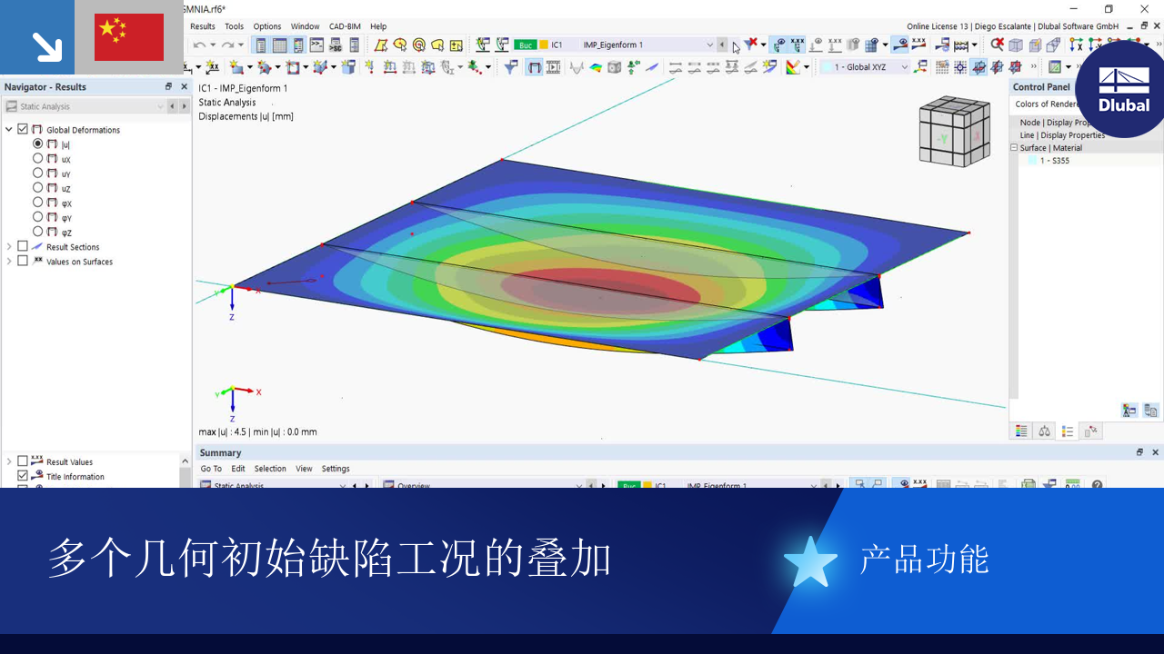 结构变体中几何缺陷的VF的可视化。