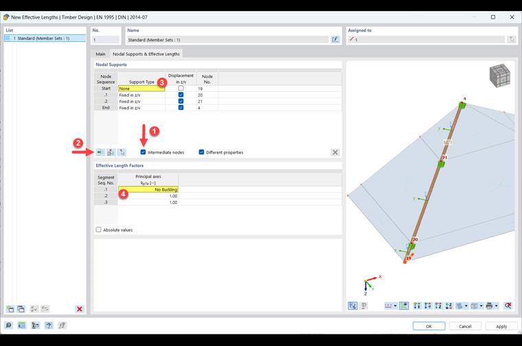 节点支座和柱有效长度系数