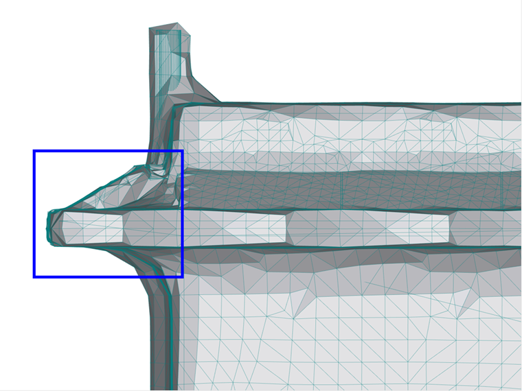 Coarse Mesh Around the Panels
