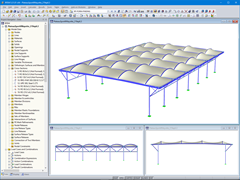 RFEM 5中的庭院模型（©Normandie Structures）