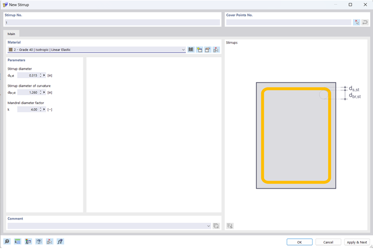 '新建箍筋'对话框