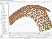 木屋架壳的 RFEM 模型 | © Digital Timber Construction DTC, TH Augsburg