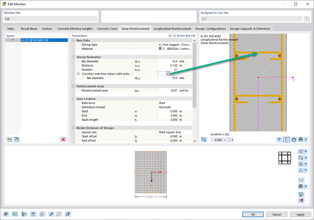 功能 002652 | 按照欧洲规范 EN 1992-1-1 进行设计时的“拉筋”选项