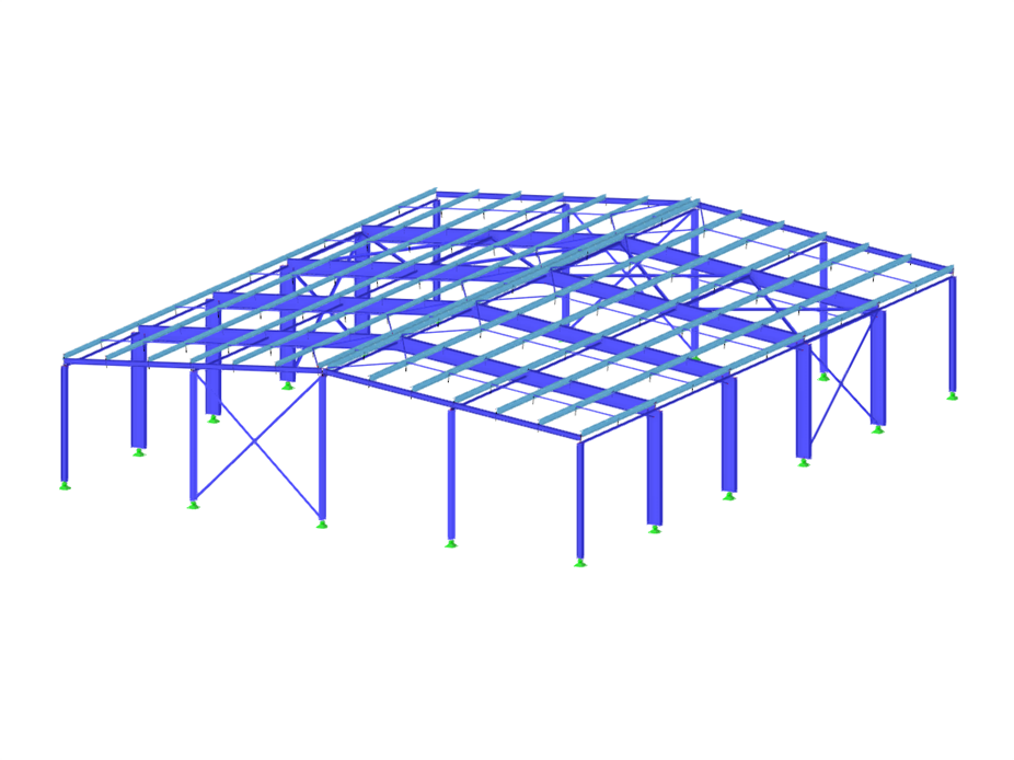 模型 004578 | 钢结构厂房