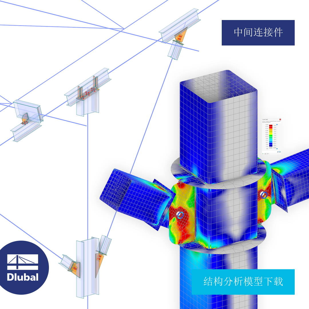 中间支撑柱与梁的连接