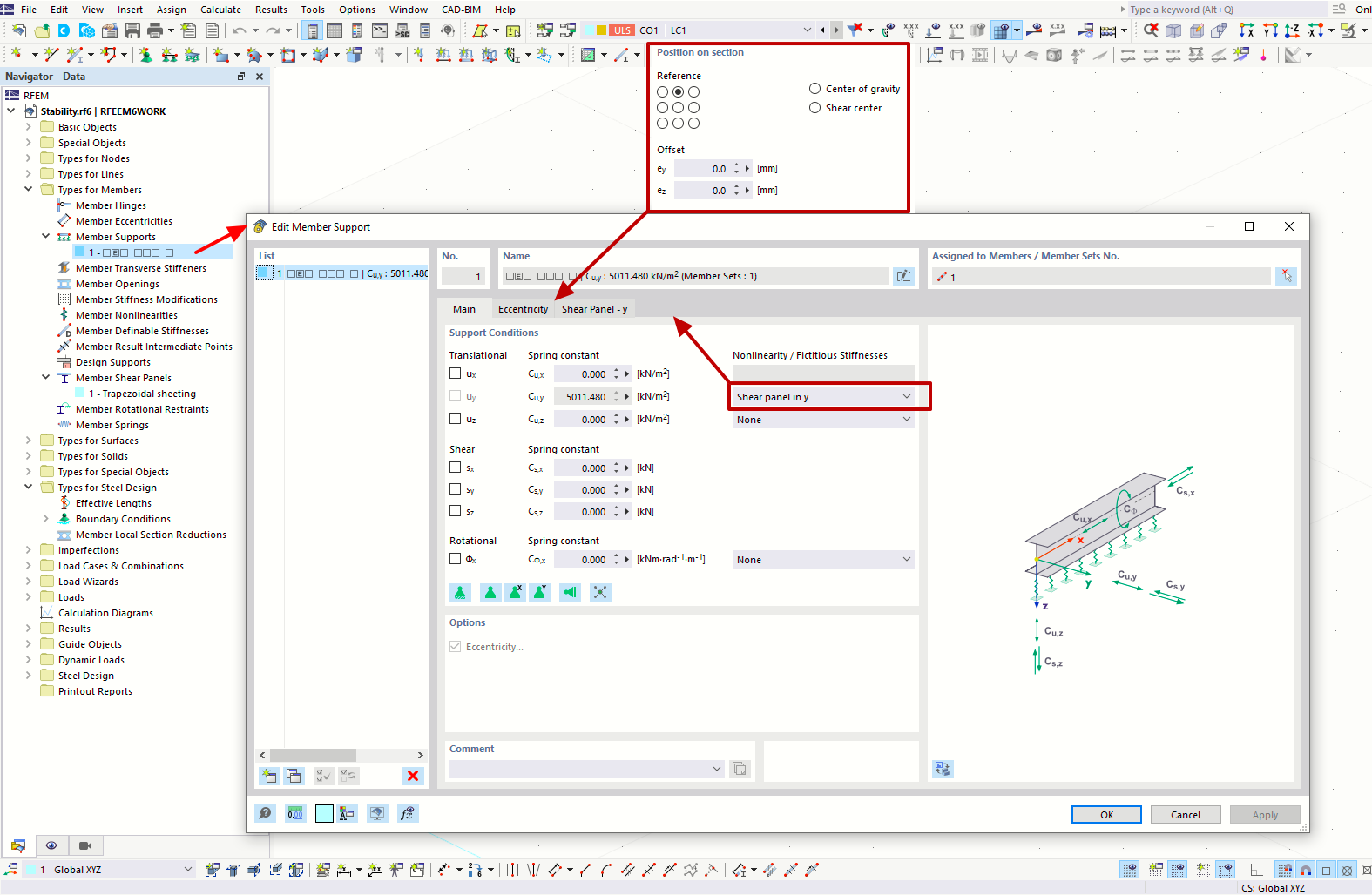 FAQ 005465 | 在“钢结构设计”模块中，我设置了边界条件，梁的翼缘 I 不能产生水平位移。 [*S16592638*]