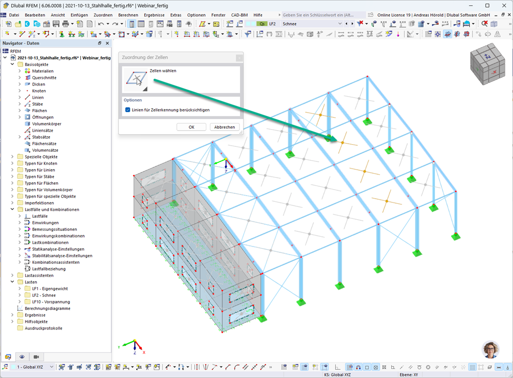 功能 002823 | 生成单元格中的支撑