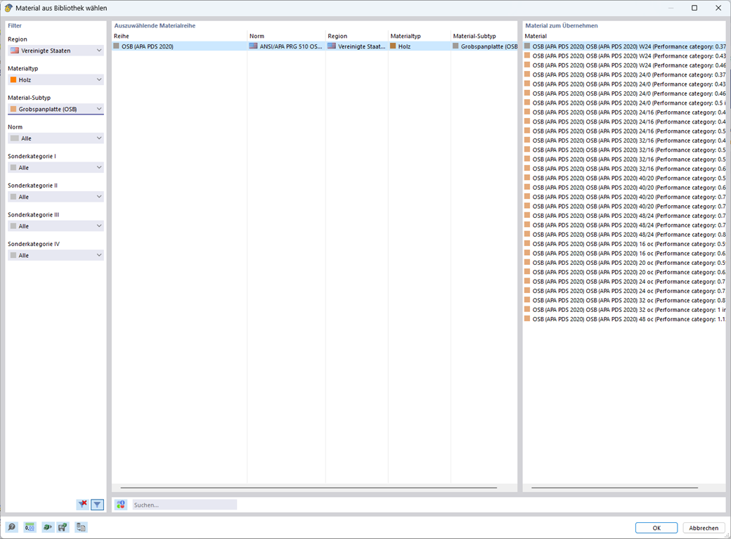 功能 002824 | 美国和加拿大的 OSB 材料