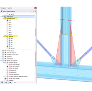 显示线型焊缝的应力